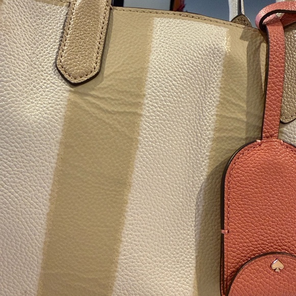Kate Spade New York Avenue Awning Stripe Medium tote (see photos) pinched lines